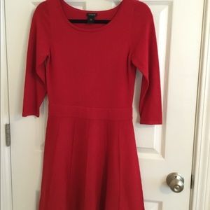 Ann Taylor Factory 3/4 sleeved red dress